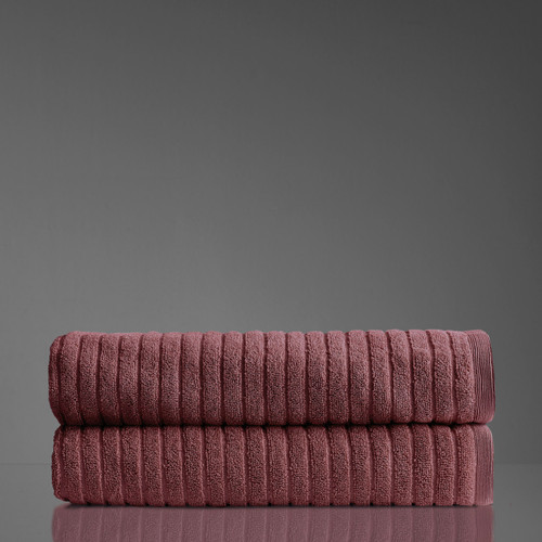 Alessia Cotton Bamboo Rib Bath Sheet Twin Pack