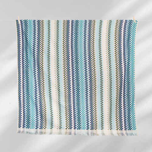 Positana Terry Beach Blanket - Checkers Sea Blue