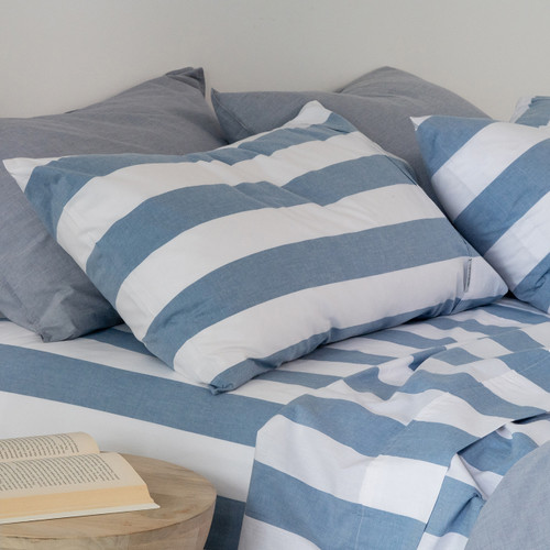Modella Classic Stripe Sheet Set - Chambray