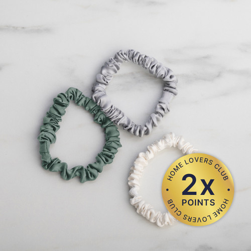 Real Mulberry Silk Skinny Scrunchie 3 Pack - Beautysilks