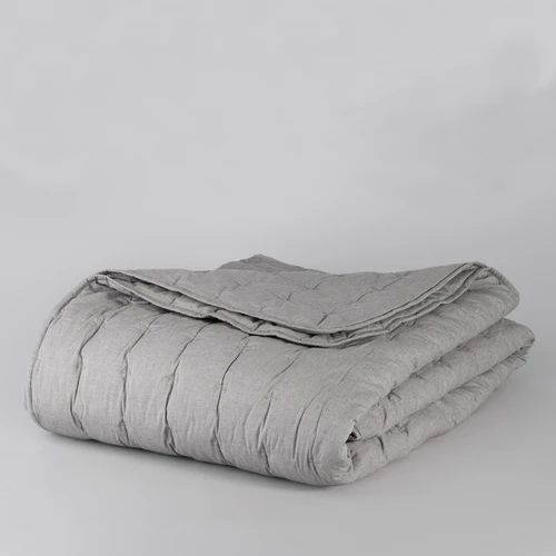 Softwash Cotton Smokey Grey Melange Coverlet - Vintage