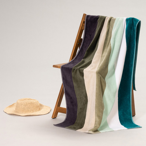 Sorrentina Velour Beach Towel - Salento Botanical