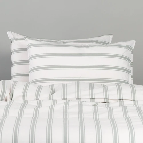 Modella Resort Stripe Quilt Cover Set - Gum (Free Pillowcases)