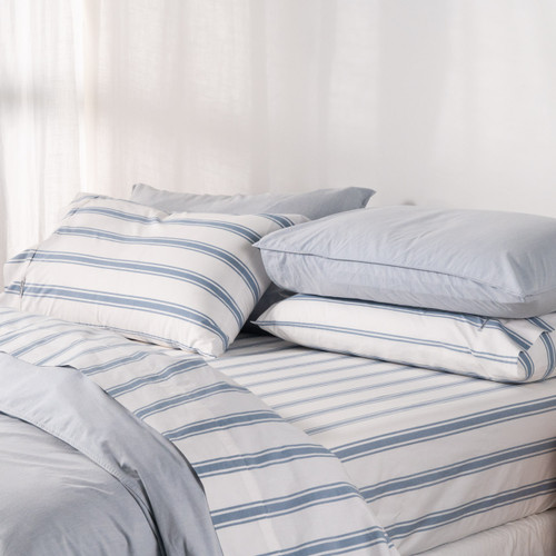 Modella Resort Stripe Sheet Set - Chambray