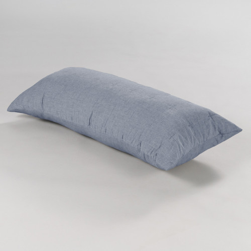 Softwash Cotton  Indigo Melange Lumbar Cushion - Vintage (Free Insert)
