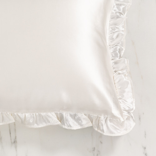 Real Mulberry Silk Ruffle Pillowcase - Beautysilks