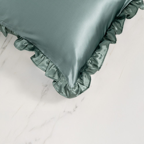 Real Mulberry Silk Ruffle Pillowcase - Beautysilks