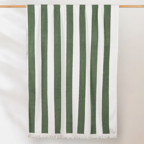 Extra Large Cabana Grande Cotton Terry Beach Towel - Olive