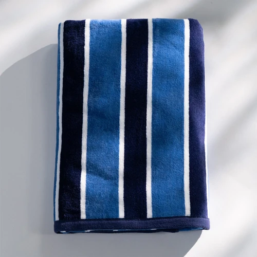 Sorrentina Velour Beach Towel - Porto Azure