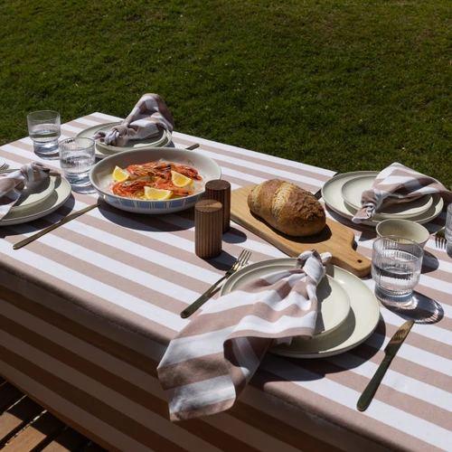 Cucina Latte Stripe Napkin 6 Pack