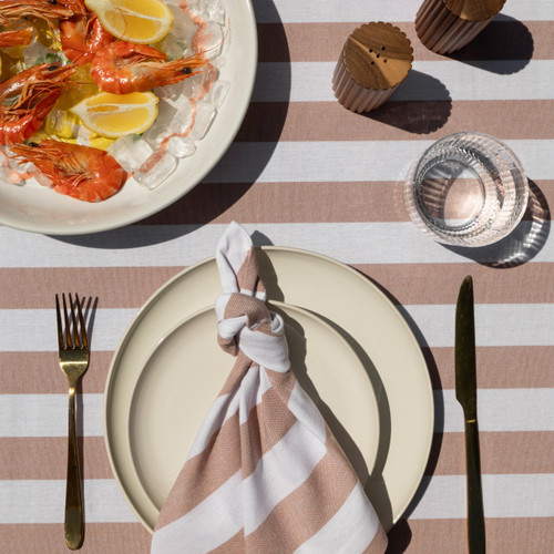 Cucina Latte Stripe Rectangular Tablecloth