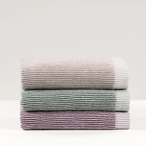 Moda Stripe Bath Towel - Mulberry