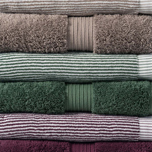 Moda Stripe Extra Large Hand Towel - Mulberry