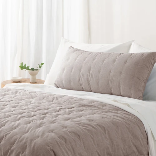 Softwash Cotton Coffee Melange Coverlet - Vintage