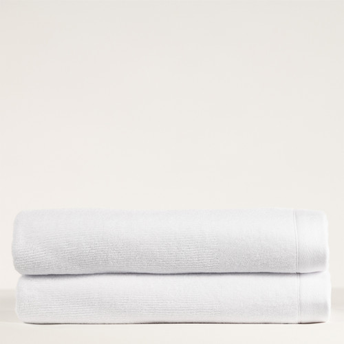 Siena Cotton Rib Bath Sheet Twin Pack