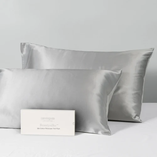 Real Mulberry Silk Pillowcase Twin Pack - Beautysilks
