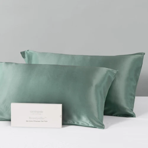 Real Mulberry Silk Pillowcase Twin Pack - Beautysilks