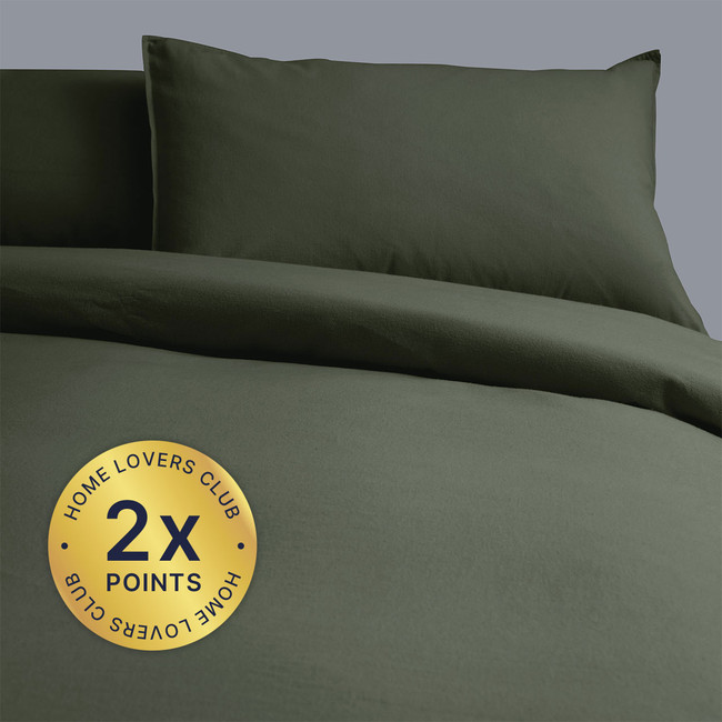 Cotton Flannelette Quilt Cover Set - CoziCotton (Free Pillowcases)