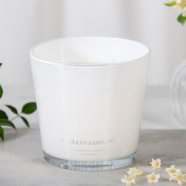 Extra Large 3 Wick Soy Wax Candle - Italian Jasmine Extra Large 3 Wick Soy Wax Candle - Italian Jasmine