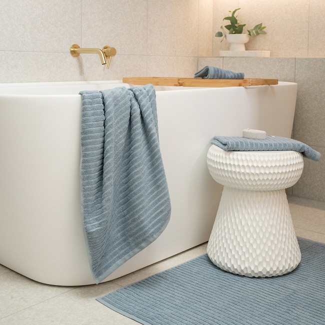 Alessia Cotton Bamboo Rib Bath Sheet