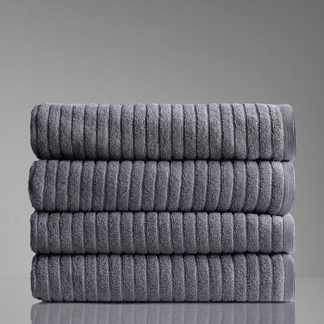 Alessia Cotton Bamboo Rib Bath Towel