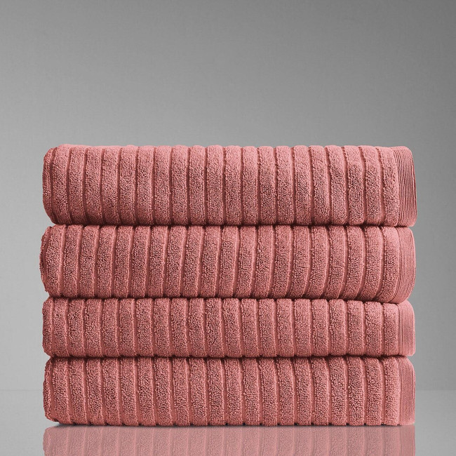 Alessia Cotton Bamboo Rib Bath Towel