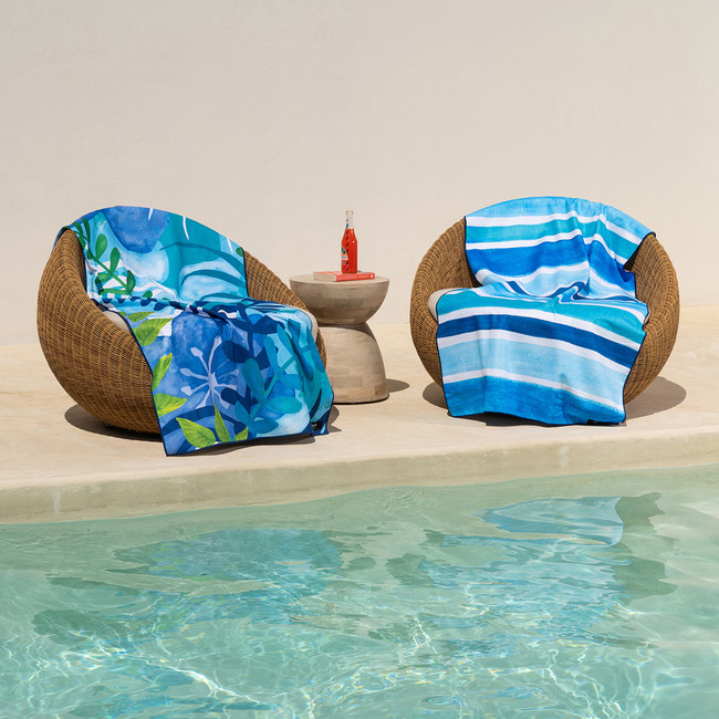 Salentina Sand-Free Beach Towel - Tropical Garden