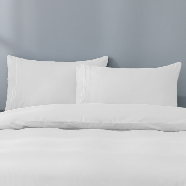 Super Soft Embroidered Quilt Cover Set - Caressa (Free Pillowcases)