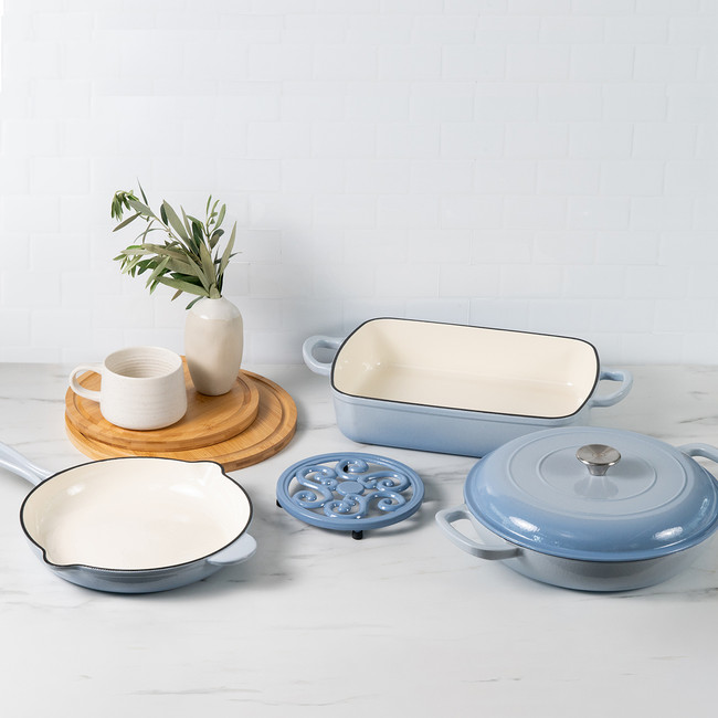 Robinsons Cast Iron Trivet - Blue