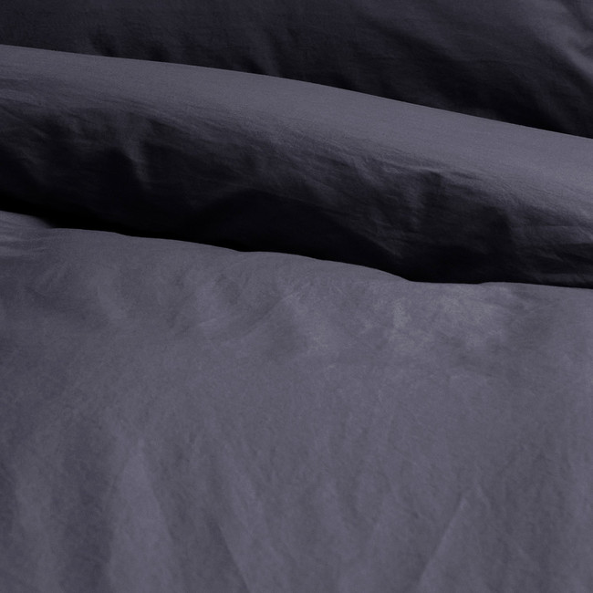 Softwash Cotton Charcoal Quilt Cover Set - Vintage