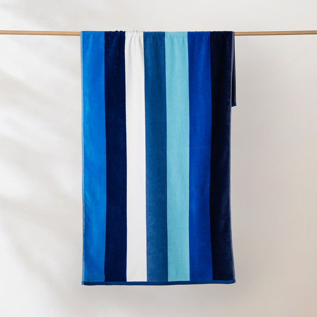 Sorrentina Velour Beach Towel - Salento Azure