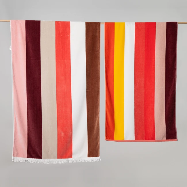 Sorrentina Velour Beach Towel - Salento Sunset