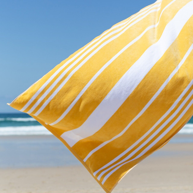 Sorrentina Velour Beach Towel - Lido Saffron