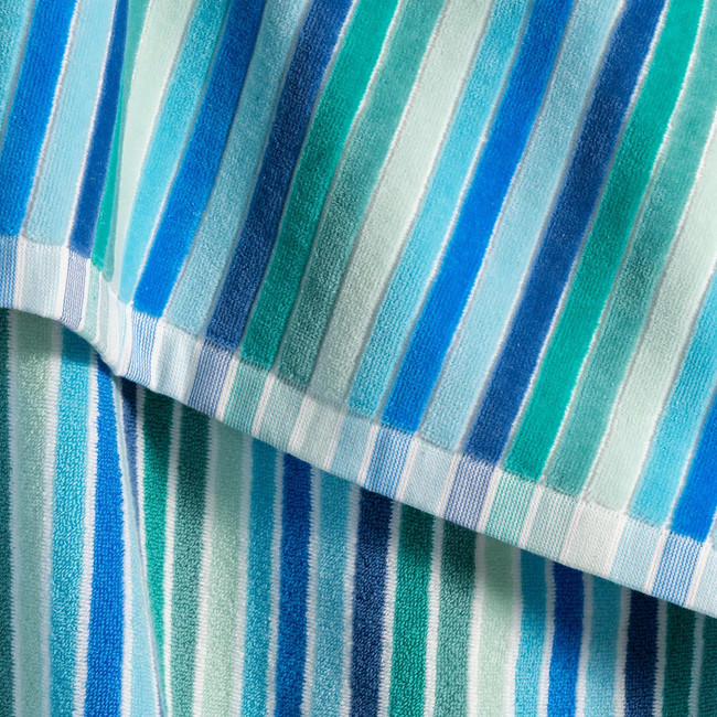 Sorrentina Velour Beach Towel - Multiplo Lagoon