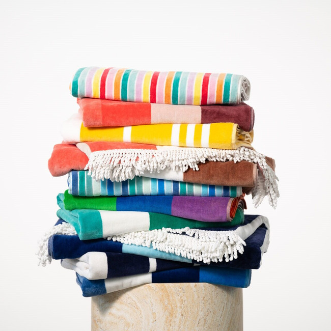 Sorrentina Velour Beach Towel - Multiplo Sunburst