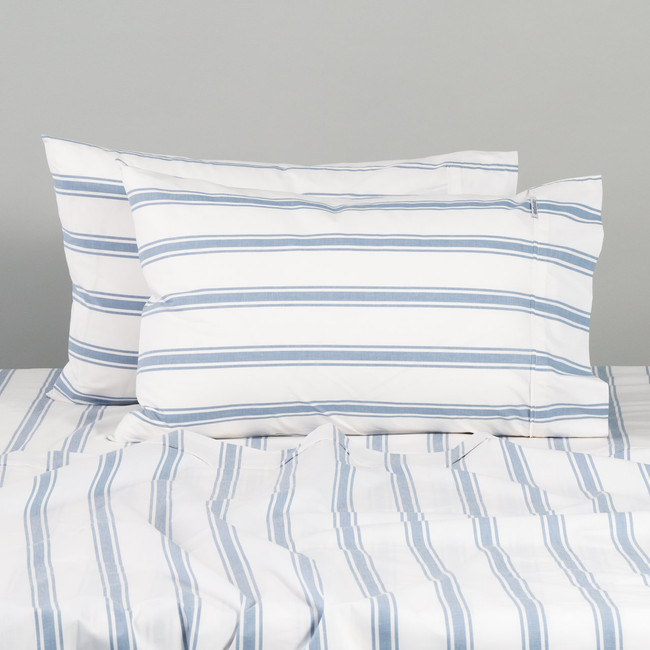 Modella Resort Stripe Sheet Set - Chambray