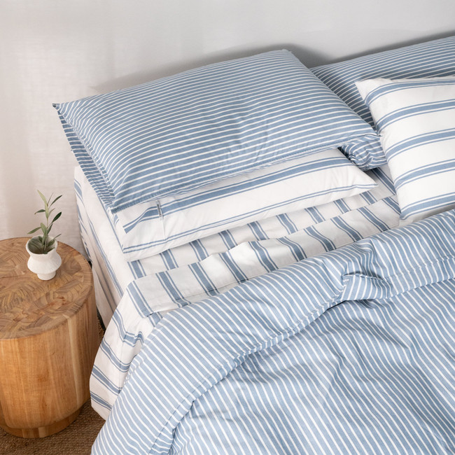 Modella Resort Stripe Sheet Set - Chambray
