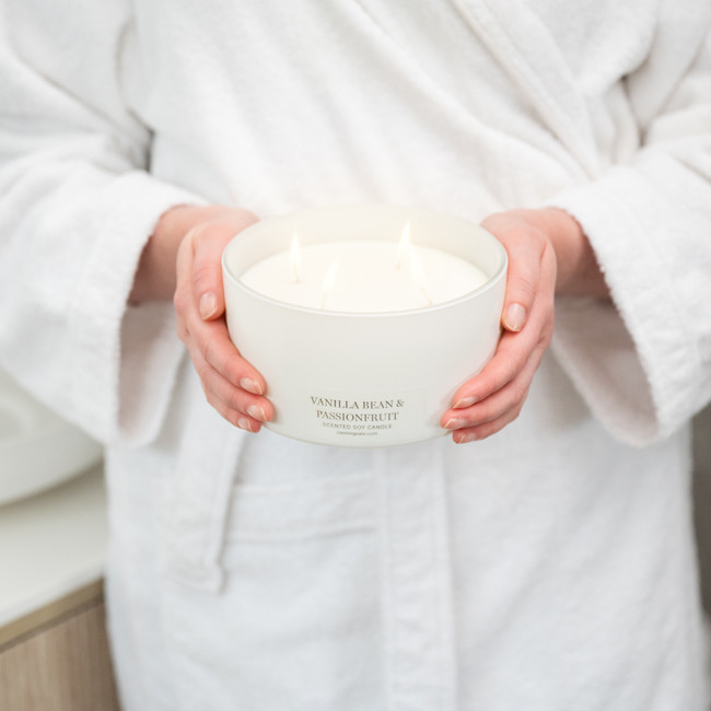 Extra Large 4 Wick Soy Wax Candle - Lavender & Sandalwood Extra Large 4 Wick Soy Wax Candle - Lavender & Sandalwood