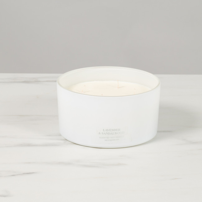 Extra Large 4 Wick Soy Wax Candle - Lavender & Sandalwood Extra Large 4 Wick Soy Wax Candle - Lavender & Sandalwood