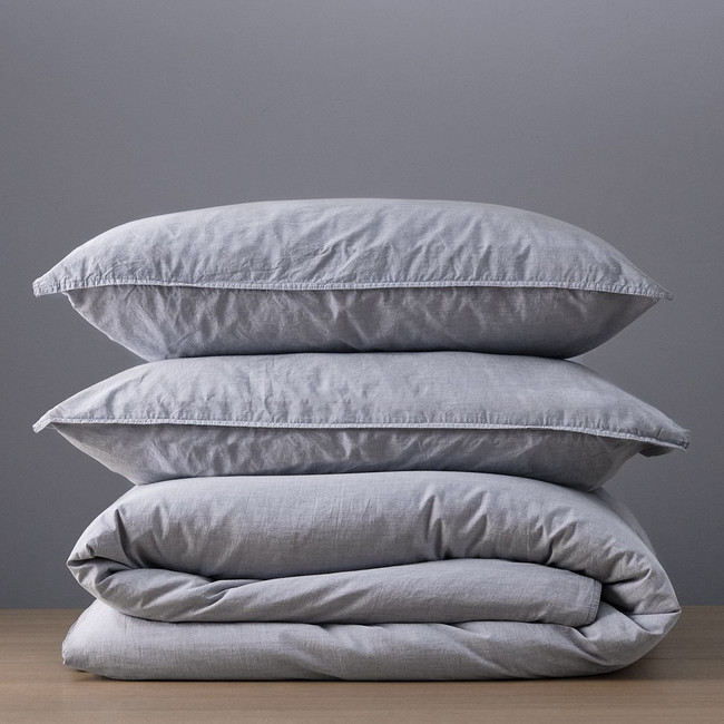 Softwash Cotton Denim Melange Quilt Cover Set - Vintage (Free Pillowcases)