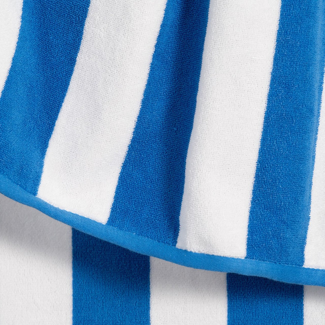 Striped Cabana Cotton Terry Beach Towel - Surf