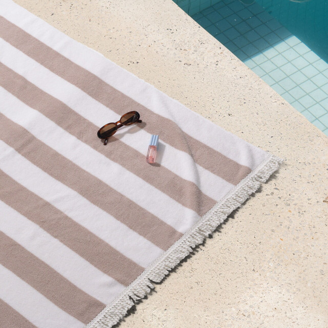 Extra Large Cabana Grande Cotton Terry Beach Towel - Sand