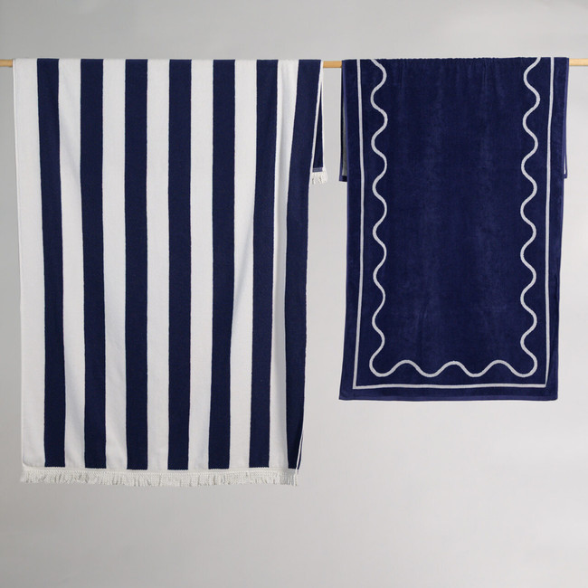 Sorrentina Velour Beach Towel - Linea Berry