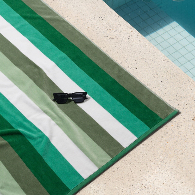 Sorrentina Velour Beach Towel - Linea Verde