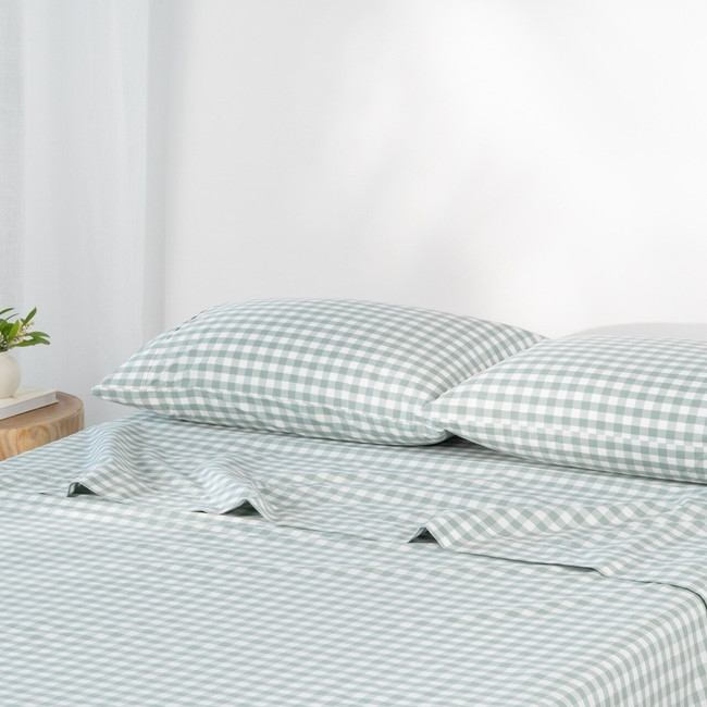 Modella Gingham Sheet Set - Sage