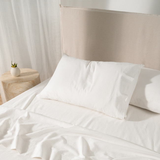 French Linen Cotton Pillowcase Pair - Sereno French Linen Cotton Pillowcase Pair - Sereno