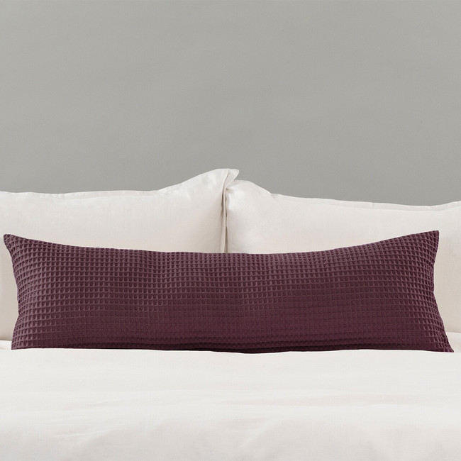  Luxury Cotton Waffle Long Lumbar Cushion (Free Insert)