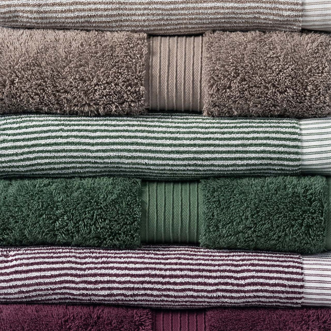 Moda Stripe Extra Large Hand Towel - Mulberry