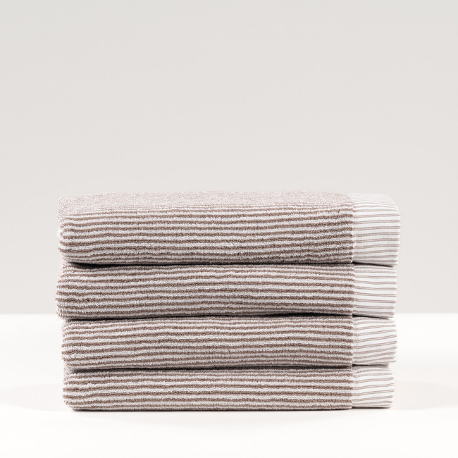 Moda Stripe Extra Large Hand Towel - Mocha