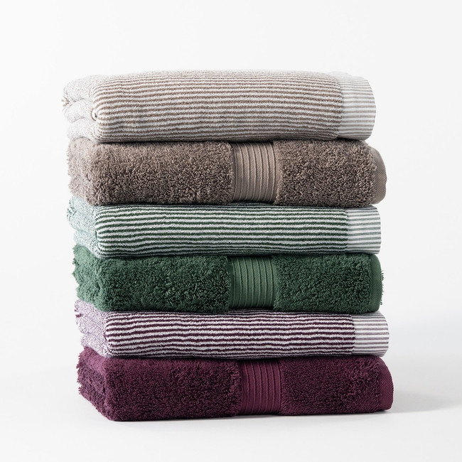 Moda Stripe Extra Large Hand Towel - Mocha